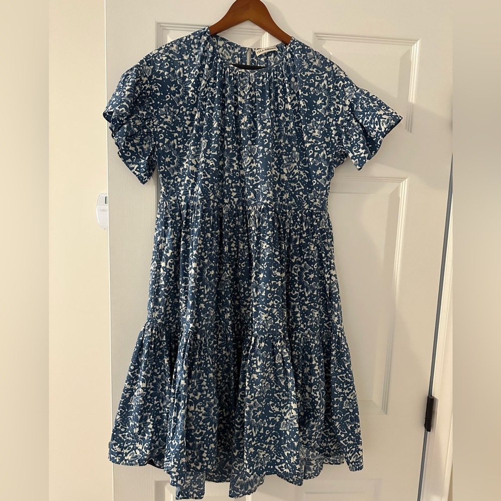 Ulla Johnson Blue and White Floral Dress size 6